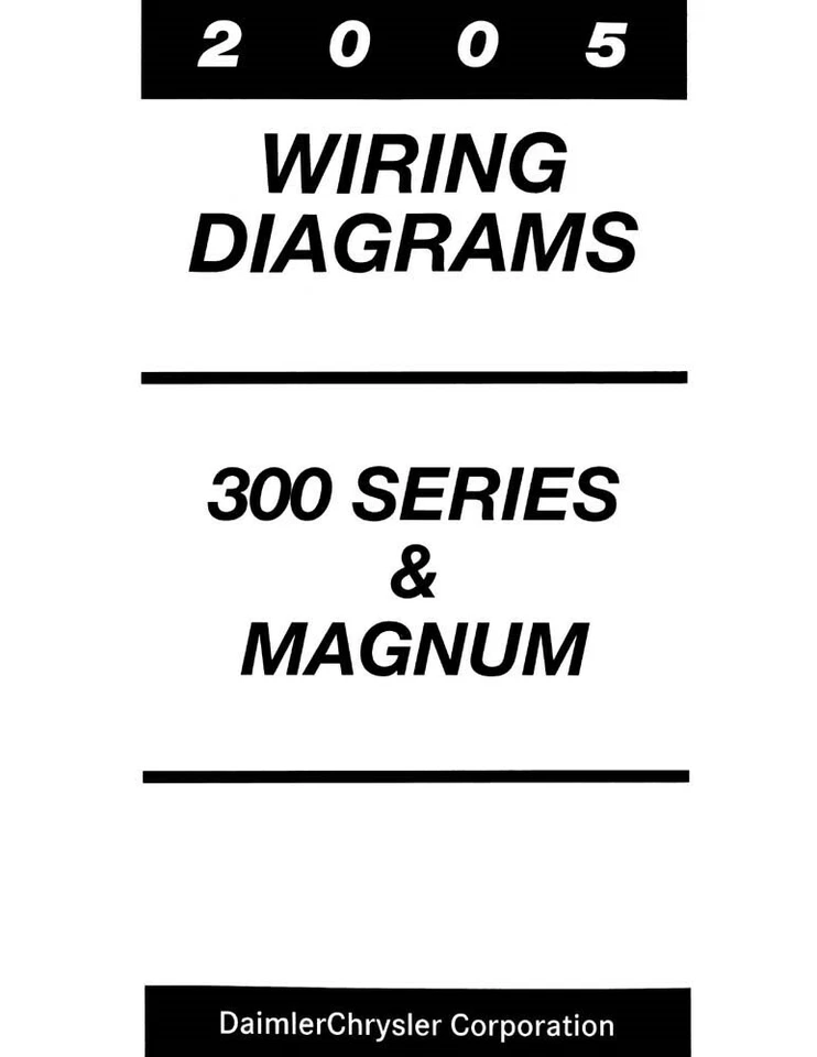 Dodge Magnum 2005, Chrysler 300 diagramas de cableado manual de esquemas Foto 1 de 1