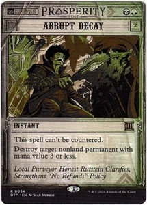 MTG Outlaws of Thunder Junction Abrupt Decay Breaking News (Rare) - Picture 1 of 2
