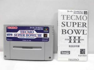 TECMO SUPER BOWL 3 FINAL EDITION -- Can save! Boxed. Super famicom. Japan. 15715 - Picture 1 of 5