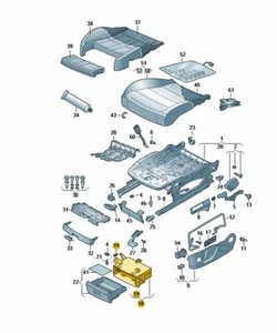 Bastidor guía original VW Tiguan AD compartimento de almacenamiento inferior asiento izquierdo 5NA882599 9B9 - Imagen 1 de 1
