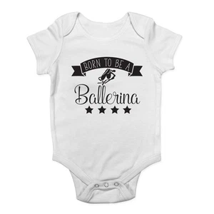 Born to be a Ballerina Mädchen Ballett Baby Grow Weste Body - Bild 1 von 2