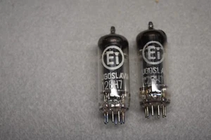 12BH7A Ei Audio Receiver Preamplifier Vacuum Tubes Tested Pair - Picture 1 of 6