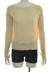 Inhabit Mujer Suéter Talla PP Marfil Liso Cuello Barco Mangas Largas Cachemira Informal - Imagen 1 de 5