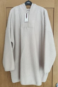 M&S Brushed Back Borg Hoodie UK M /L/XL/2XL - Picture 1 of 4