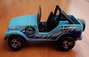Hot Wheels Light Blue Roll Patrol Emergency Vehicle Jeep 1990 - Picture 1 of 7