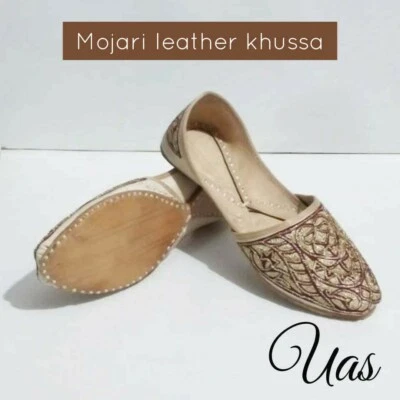 MOJARI US 7,12 HECHO A MANO HILO GRANATE DORADO Y TILLA TRABAJO HOMBRES CUERO-KHUSSA Foto 1 de 4