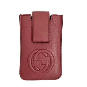 GUCCI Interlocking G Pink Leather Accessories Cigarette Case Pouch GG Italy - Picture 1 of 10