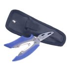 Stainless Steel Fishing Pliers Scissors Line Cutter Hook Remover Tools Blue