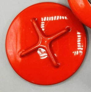 Vintage Dansk 1 QT Red Enamel Trivet Lid ONLY - Picture 1 of 5