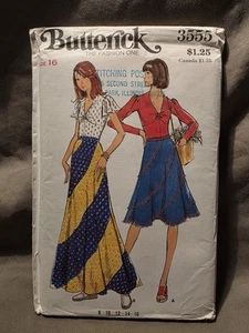 Butterick Pattern #3555 UNCUT Vintage Misses Top Skirt Size 16 - Picture 1 of 3