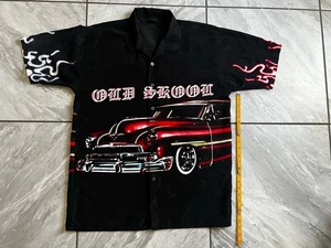 Old School Skool Button Up Cholo Style Lowrider Hemd Freizeit Chevy Ford Bomb XL - Bild 1 von 4