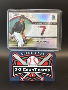 Bowman - Bowman Scouts Top 100 Druw Jones 2023 #BTP-7 (RC) - Imagen 1 de 2