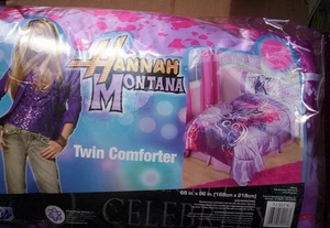 Disney HANNAH Montana Doble Edredón Nuevo 66"x86" Rosa/Púrpura SATINADO Manta LEER - Imagen 1 de 4