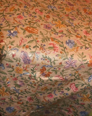 P Kaufmann 复古织物 7 码棕色花卉大都会博物馆 — 第 1/4 张图片