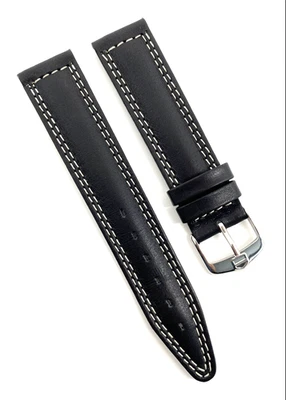 Tag Heuer 19mm x 18mm Black Leather Watch Strap Band Buckle New Authentic OEM - Image 1 of 4