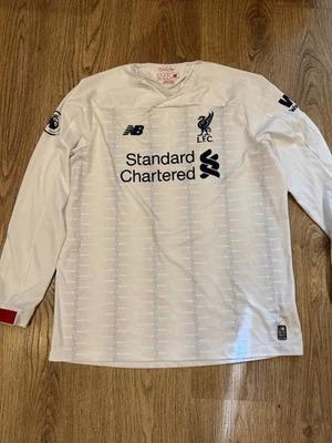 LIVERPOOL 2019/2020 NEW BALANCE LONG SLEEVE AWAY SOCCER JERSEY SIZE XL MT930015 - Image 1 of 4