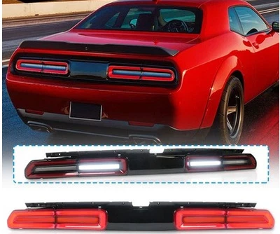 Fitfor 08-14 Dodge Challenger Sequential Turn Signal LED Tail Lights Pair - Red Foto 1 de 3