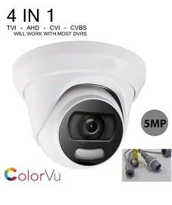 Cámara torreta lente fija Coaxial BNC 5MP ColorVu 2,8 mm, luz cálida de 20 m, IP67 - Imagen 1 de 5