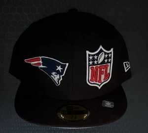 New England Patriots New Era 59Fifty Fitted Size 7 5/8 NFL Logo Hat NFL SL 23 - Picture 1 of 7