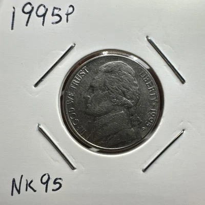 1995 P Jefferson Nickel Grease Error - Image 1 of 4