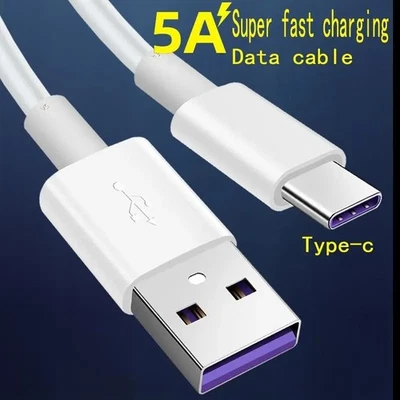 Cable de datos USB tipo C 5A carga rápida USB-A a USB-C cargador lote cable para teléfono Foto 1 de 4