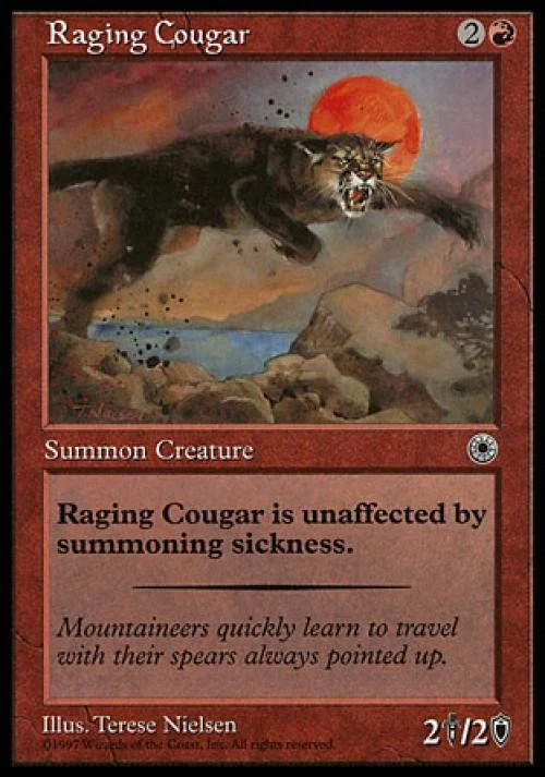 Raging Cougar - Light Play MTG Portal - Image 1 of 1