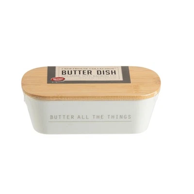 Butter Dish with Lid 7.75 x 3.25 x 2.5 Melamine - Image 1 of 4