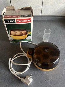 Eierkocher AEG alt Gelb Vintage mit Verpackung  - Bild 1 von 4