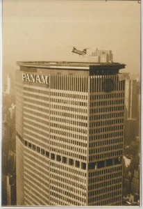 Pan Am Building Mid Town Manhattan NY Circa 1970s Sepia Re-Print 4x6 #1011 - Picture 1 of 1