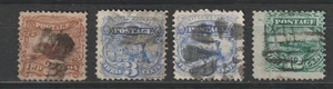 US  # 113/ # 2x #114 and # 117  VF used  1869 series , cv= $ 260 - Picture 1 of 2
