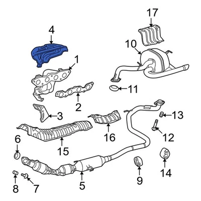 For Toyota Yaris 2007-2018 Toyota 1716721110 Exhaust Manifold Heat Shield Foto 1 de 3