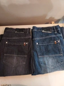 Vintage Southpole 4180 Y2K Baggy Hip Hop Skater Jeans Lot Of 2 Actual Size 38×31 - Picture 1 of 12