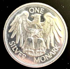 One Silver Monark 1 Oz .999 Silver Round with Eagle and Shield - Picture 1 of 2