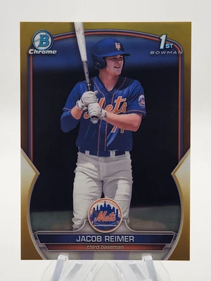 Jacob Reimer 2023 Bowman Chrome Prospects 1st Gold Refractor /50 #BCP-181 - Image 1 of 2