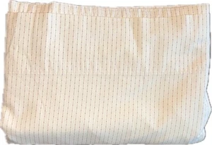 Vintage Ralph Lauren Heartland Calico Red Ivory Stripe King Size Flat Top Sheet - Picture 1 of 8