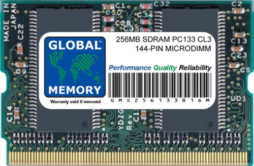 256MB PC133 133MHz 144-PIN SDRAM MICRODIMM MEMORY RAM FOR LAPTOPS/NOTEBOOKS - Image 1 of 1