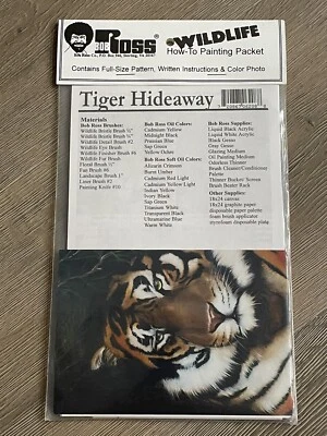 BOB ROSS Wildlife Painting How To Packet Instructional Booklet Tiger Hideaway - Image 1 of 2