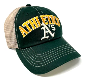 MLB OAKLAND ATHLETICS A'S CURVED BILL MESH TRUCKER VERSTELLBAR DRUCKKNOPFLASCHE MÜTZE KAPPE - Bild 1 von 4