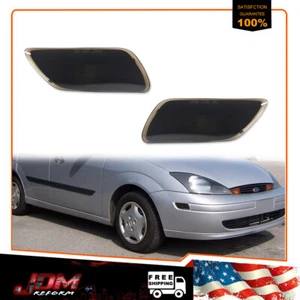 For 2000-2004 Ford Focus Sport Style Smoked Lens Front Side Marker Lights 2PCS - Picture 1 of 8
