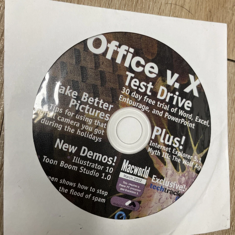 Office V X Test Drive Macworld March 2002 Demo Software Vintage - Image 1 of 1