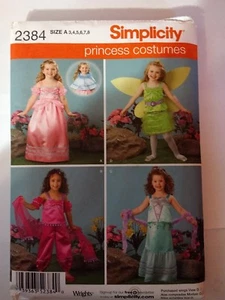 Disfraces de princesa para niños Simplicity 2384 talla 3-8 - Imagen 1 de 2