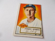 Johnny Schmitz 136 Brooklyn Dodgers MLB 1952 Topps
