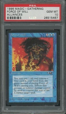 PSA 10 Gem Mint - Force of Will Alliances MTG Magic the Gathering - Image 1 of 2