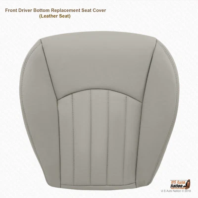 Jaguar X-Type 2005 2006 - Cubierta de asiento de cuero de repuesto inferior del conductor delantero gris Foto 1 de 4