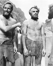 Charlton Heston and Robert Gunner in costume on the set of the sci- Old Photo