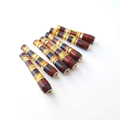 Holder for slim cigarettes decorated with Baltic amber, gem smoking accessories - Image 1 of 4