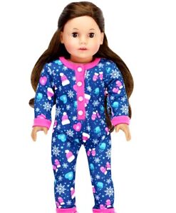 Hot Cocoa Pajama +Slippers 18” Doll Clothes Fit American Girl