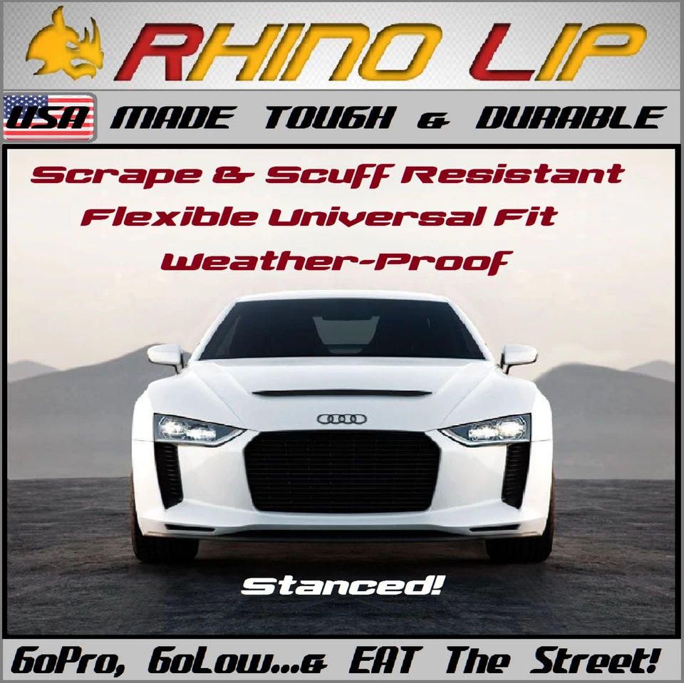 Alerón divisor de labios para barbilla flexible Euro RhinoLip para Audi RS A4 S4 B7 TTS TT Foto 1 de 4