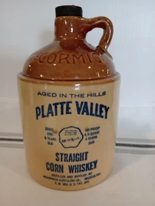 Vintage McCormick Platte Valley Straight Corn Whiskey Jug  - Picture 1 of 6