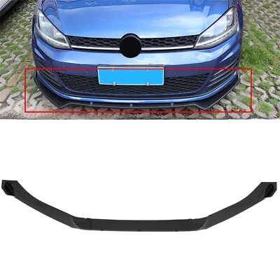 3PCS Bumper Body Kit Lip Black Front For 14-20 Volkswagen Golf GTI MK7 Painted - Image 1 of 4
